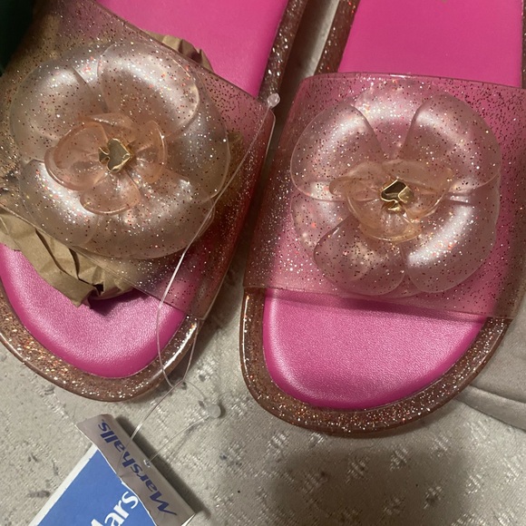 Kate Spade Pink Glitter Slide Sandals - Picture 3 of 5